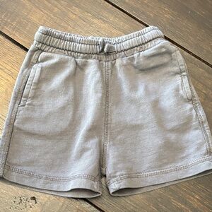 Zara Light Gray Elastic Waist Shorts for Kids